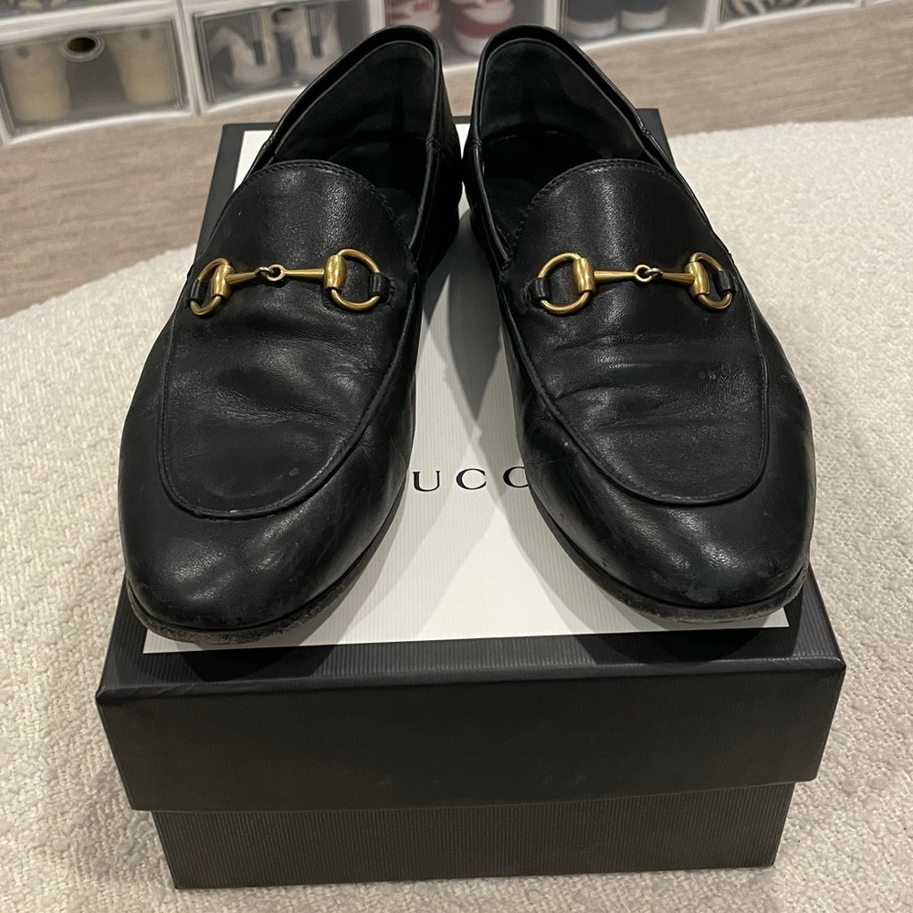 Gucci Black Convertible Loafers Flats size 38